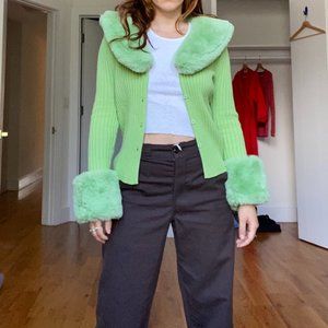 [NWOT] HOUSE OF SUNNY Green Peggy Cardi